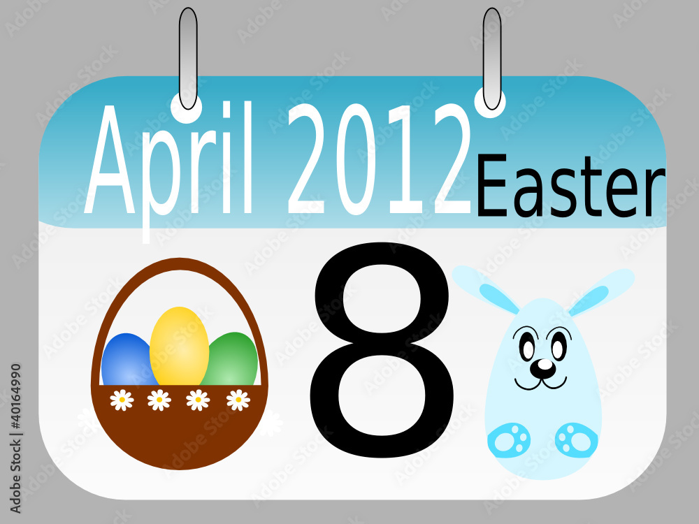 Easter calendar icon