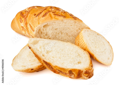 cut white bread loaf