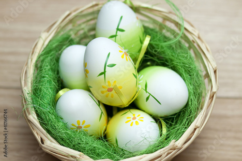 Wallpaper Mural basket with easter eggs Torontodigital.ca