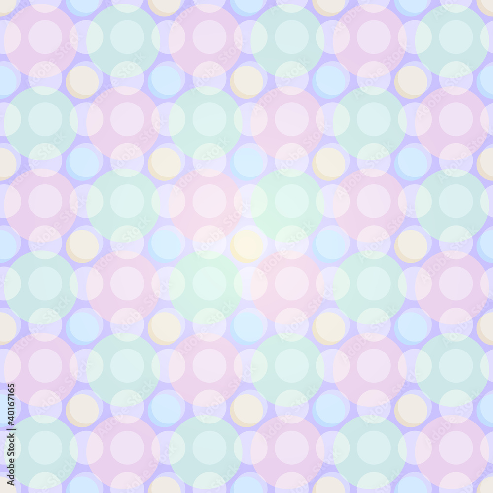 Seamless Light Pastel Pattern with Circles