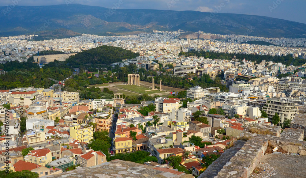 Cityscape of Athens. View from Acropolis. Greece
