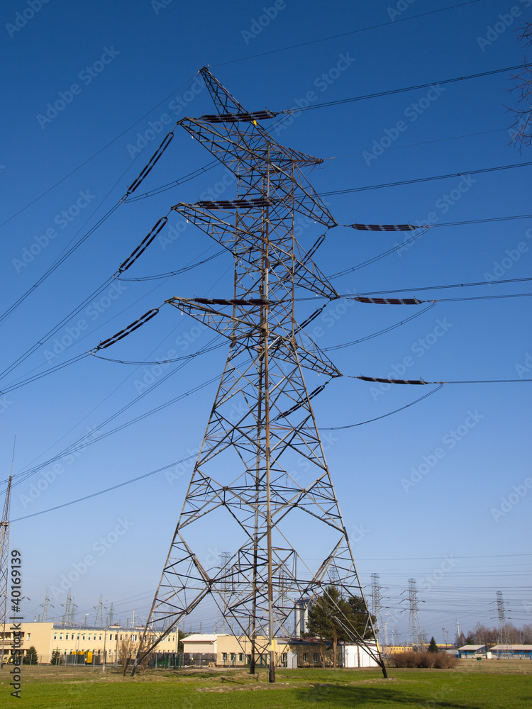 Fototapeta premium słup energetyczny