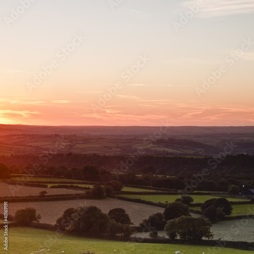 Sunset over Devon