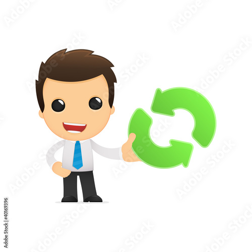 funny cartoon office worker
