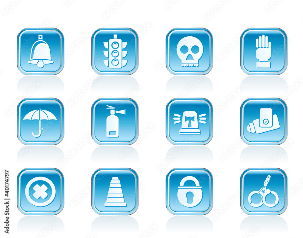 Surveillance and Security Icons - vector icon set Surveillance and Security Icons - vector icon set
