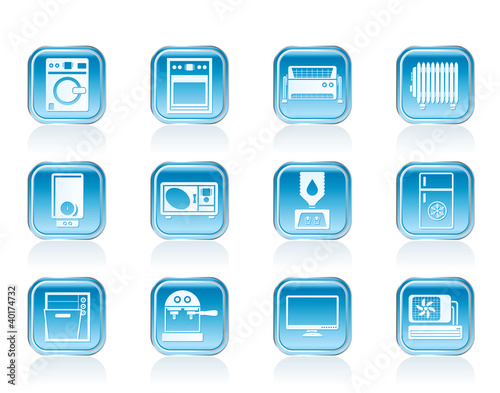 Home electronics and equipment icons