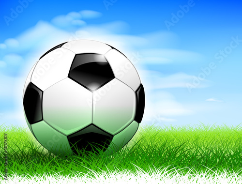 Soccer ball on the pitch