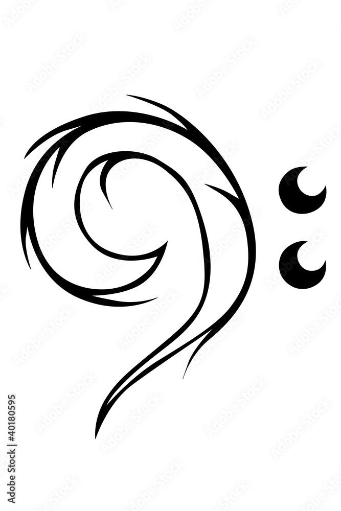 Fototapeta premium Bass clef