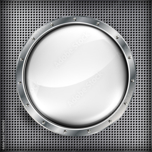 Metal banner with huge space for information.