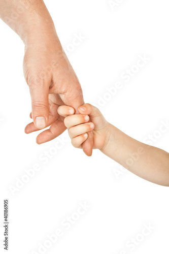 Father giving hand to a child