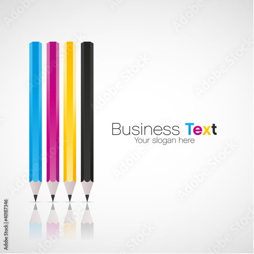 illustration, crayons de couleur