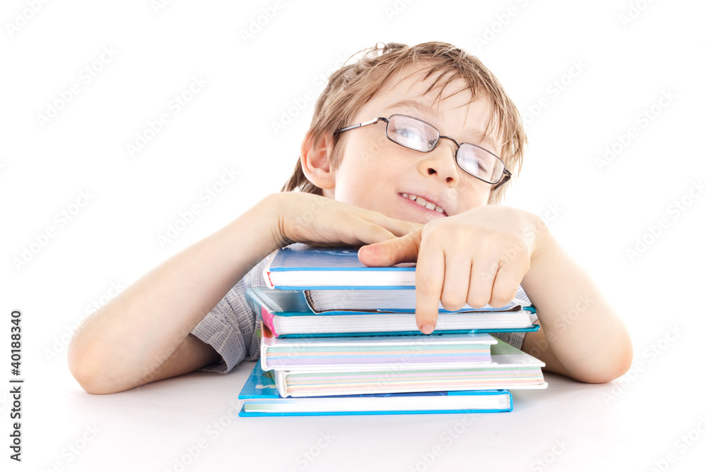 Boy reading a book Boy reading a book