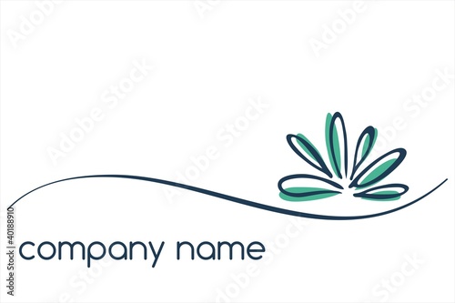 Fototapeta Naklejka Na Ścianę i Meble -  water lily , Eco friendly business logo design