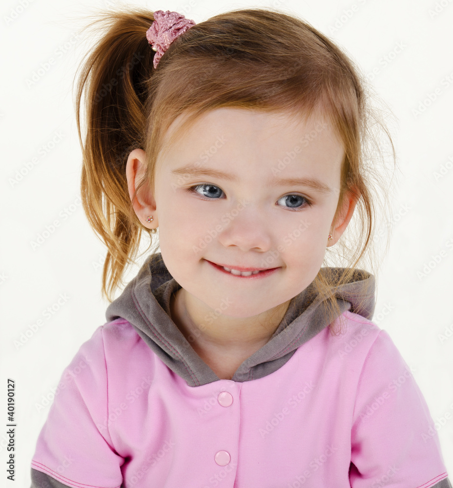 Portrait of cute smiling little girl Portrait of cute smiling little girl