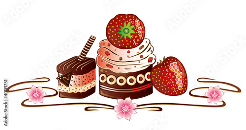 Pralinen, Erdbeeren, sweets, Schokolade, vector