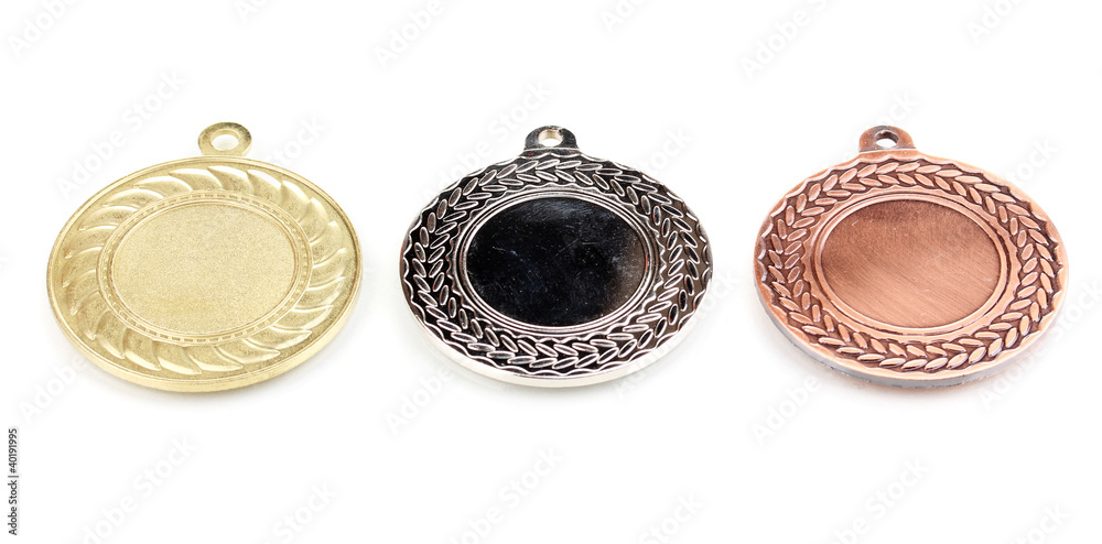 Three medals isolated on white Three medals isolated on white