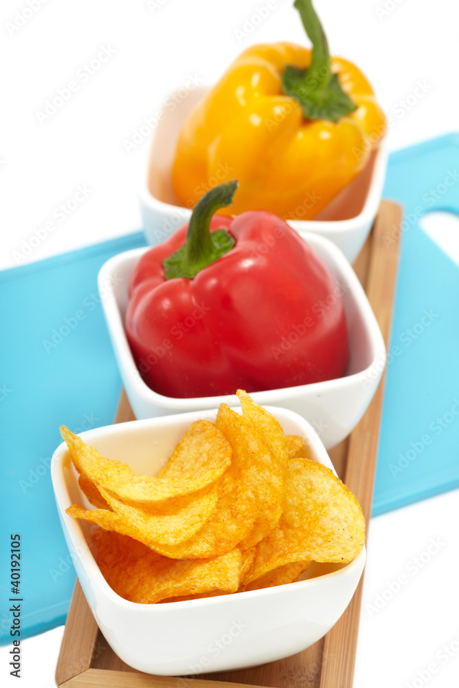 Peppers with Paprika Chips