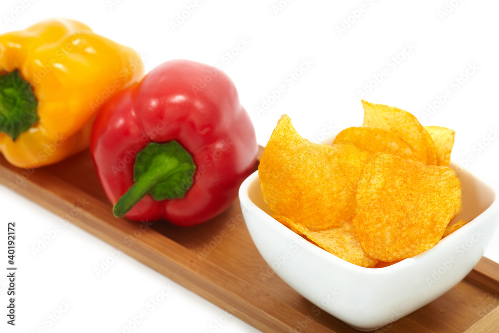 Paprika Chips with Peppers