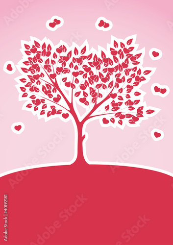 Tree of Love Abstract Background