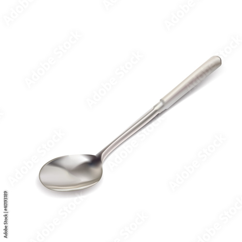 metal spoon (EPS 8) isolated on white bsckground