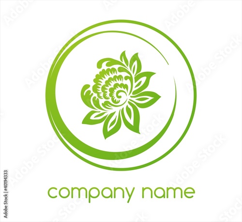 Fototapeta Naklejka Na Ścianę i Meble -  water lily , green Eco friendly business logo design