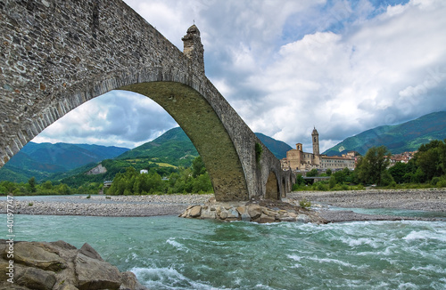 Hunchback Bridge. Bobbio. Emilia-Romagna. Italy. photo