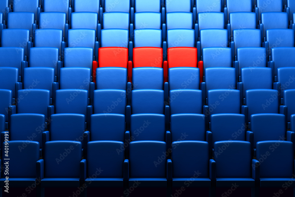 Naklejka premium auditorium with reserved seats