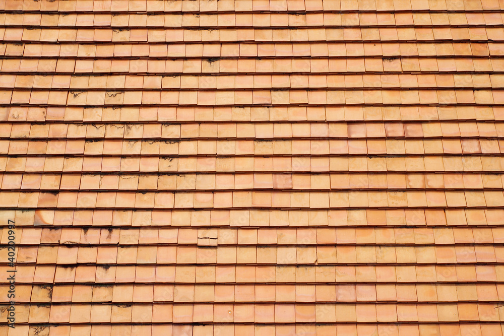 The Clay Roof Tiles of a House in the Countryside of Thailand The Clay Roof Tiles of a House in the Countryside of Thailand