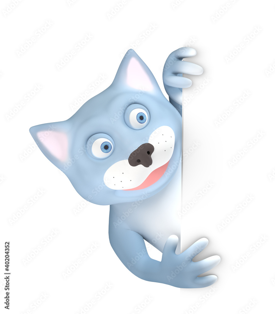 Obraz premium Cat and wall