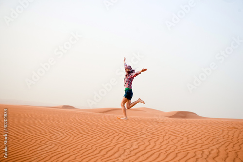 Young woman in the desert