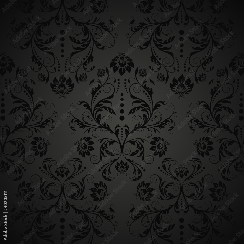 Vektor Retro-Tapete mit Blumenmuster