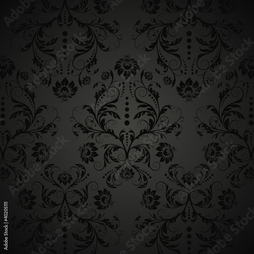 Vektor Retro-Tapete mit Blumenmuster