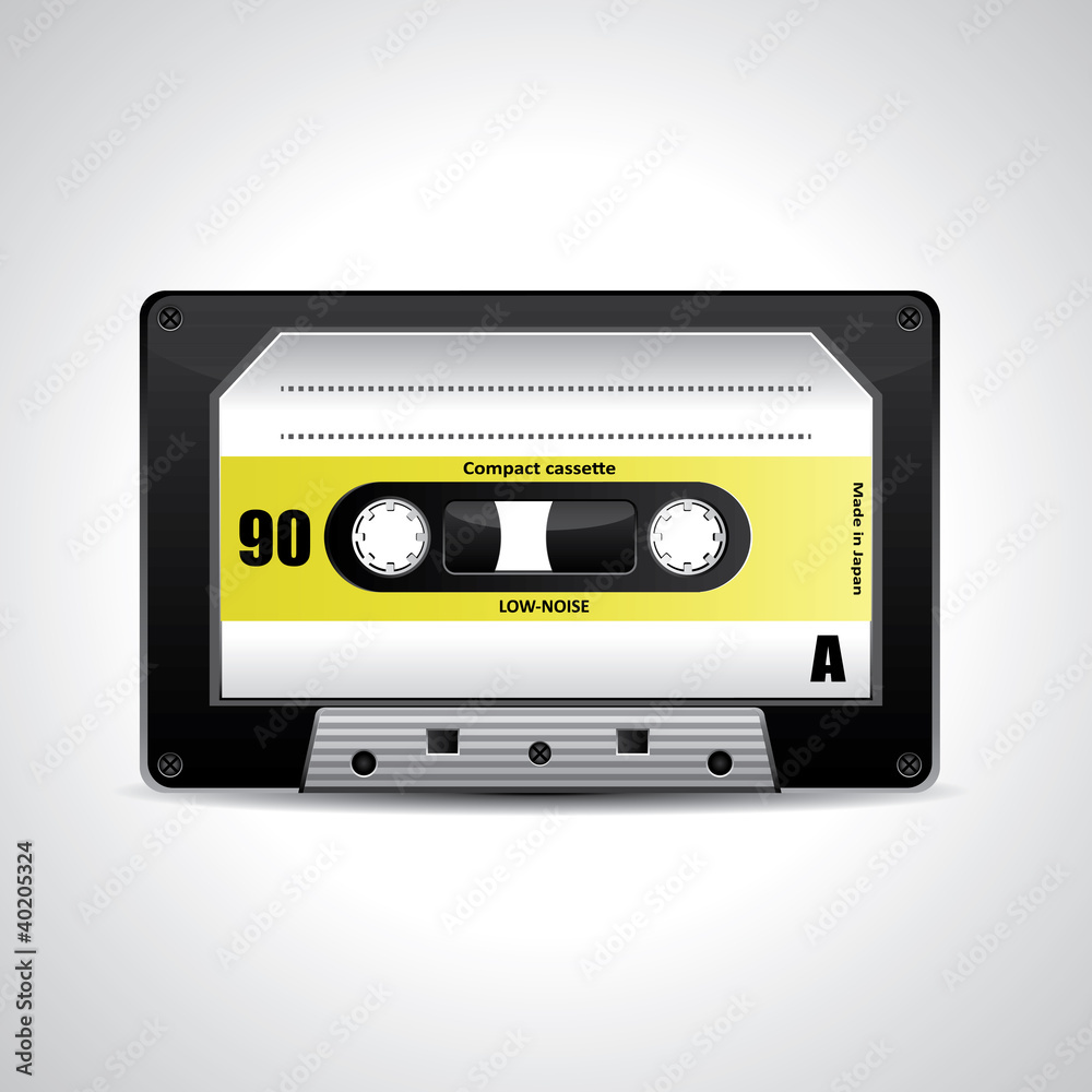 Vector retro cassette tape