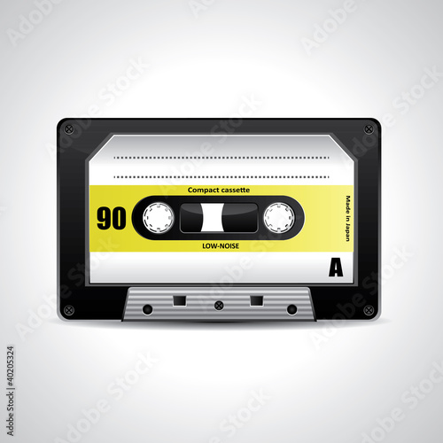 Vector retro cassette tape