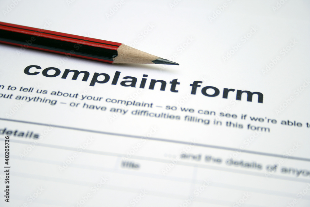 Complaint form Complaint form