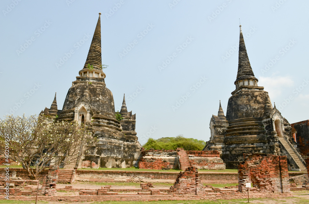 Au site d'Ayutthaya