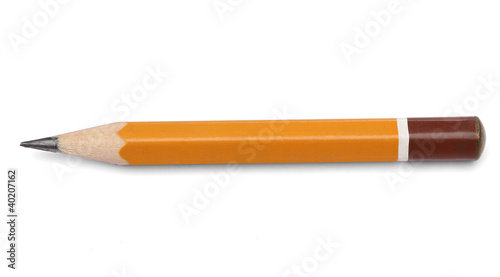 Regular pencil over white background photo