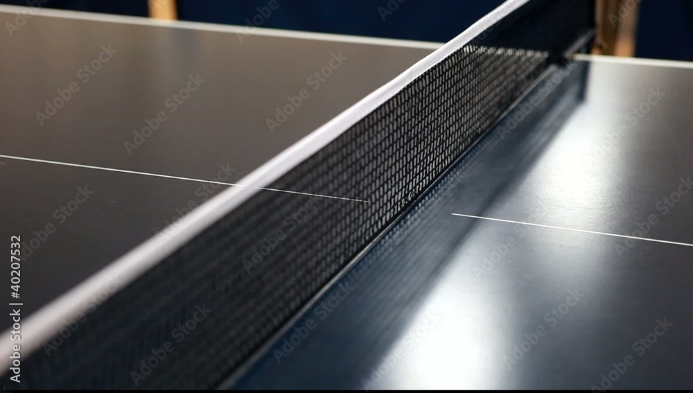 Table Tennis ball stopped at net