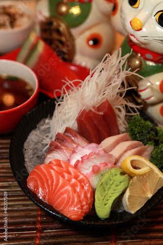 Food - Japanese assorted Sashimi #40207509