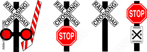 Common U.S. Railroad Crossing Signs