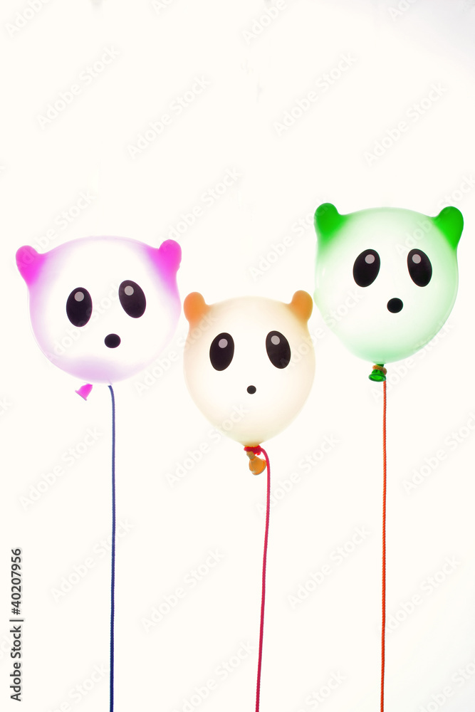 風船でパンダのキャラクター 風船でパンダのキャラクター