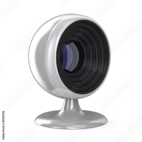 web camera on white backgro...
