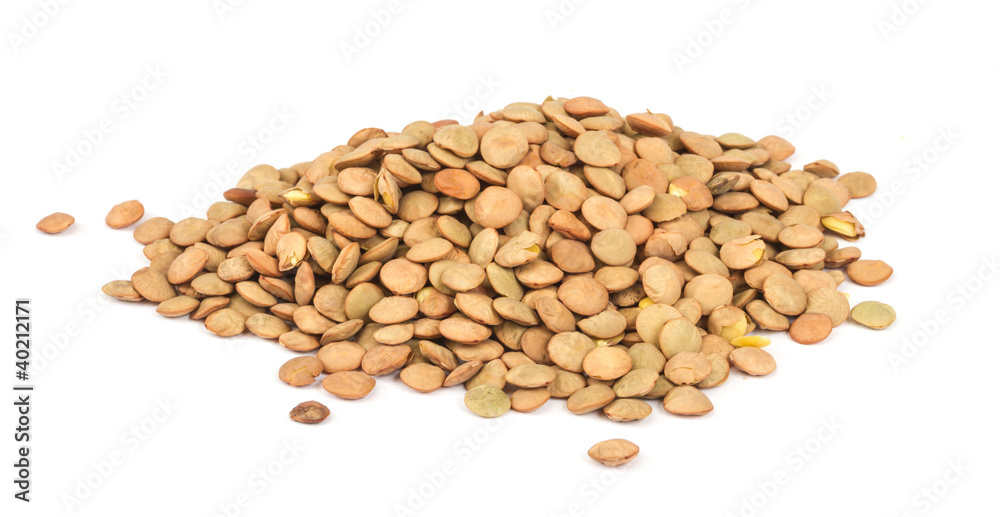 Lentils Isolated on White Background Lentils Isolated on White Background