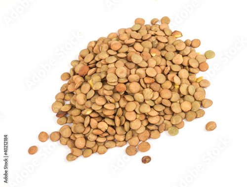 Lentils Isolated on White Background