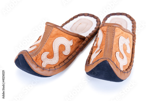 soft slippers in the oriental style
