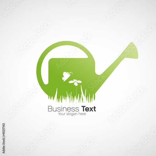 vecteur, arrosoir vert