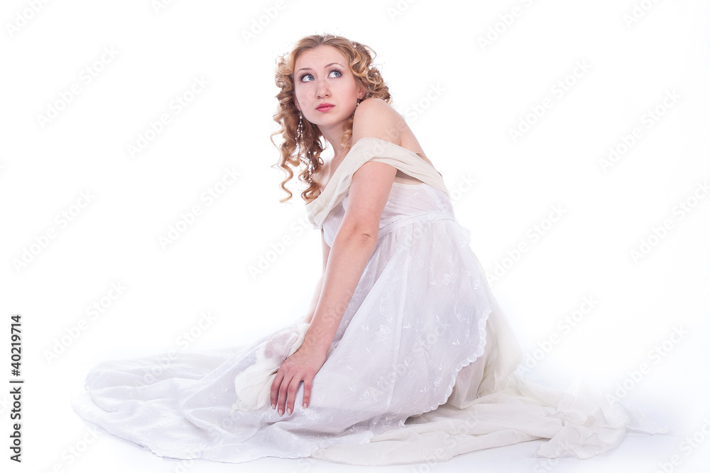 beautiful woman in white dress beautiful woman in white dress