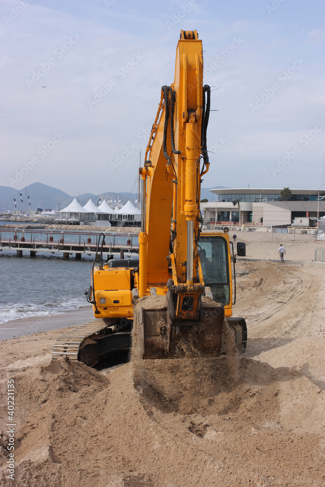 travaux sur les plages