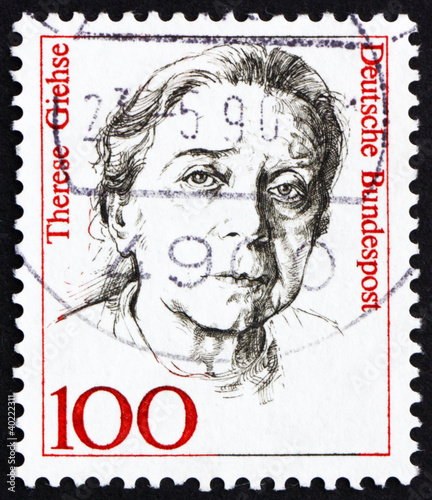 Postage stamp Germany 1988 Therese Giehse, Actress