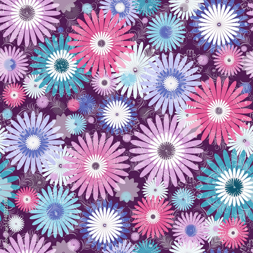 Seamless floral vivid pattern